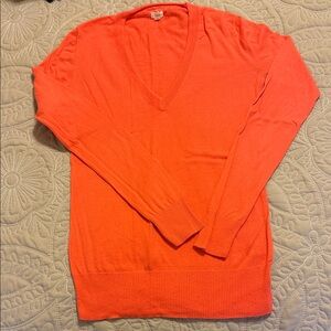 J. Crew Women’s V-Neck Sweater in Coral 🪸